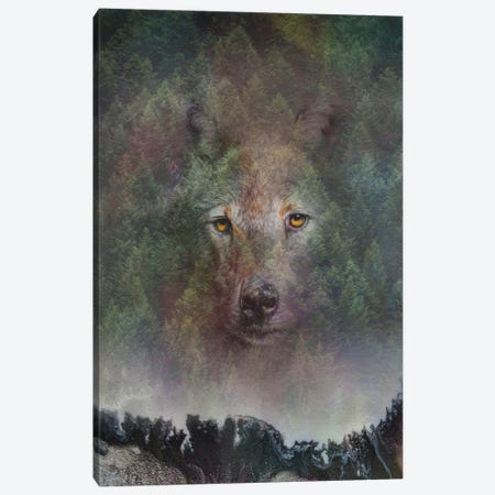 Elemental Wolf Print Canvas Print #PWI215} by Peter Williams Canvas Artwork