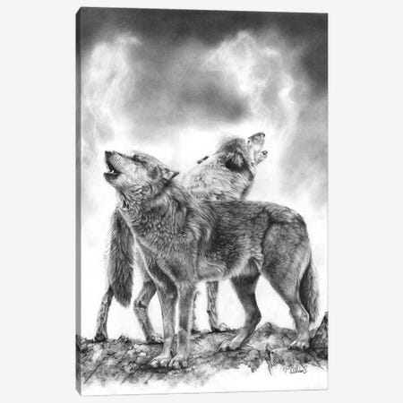 Crying Out Loud Wolf Canvas Print #PWI218} by Peter Williams Canvas Print