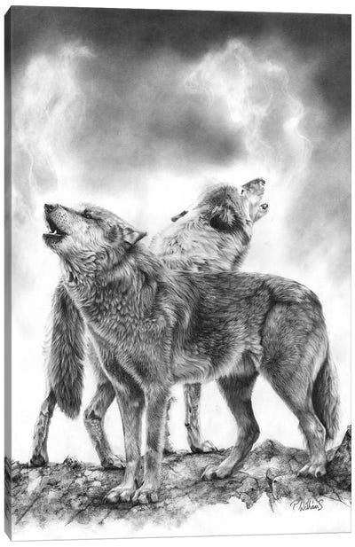 Crying Out Loud Wolf Canvas Art Print