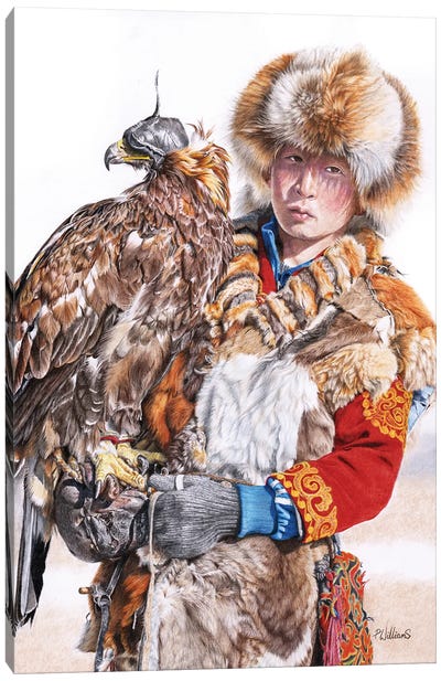 Eagle Huntress Canvas Art Print - Peter Williams