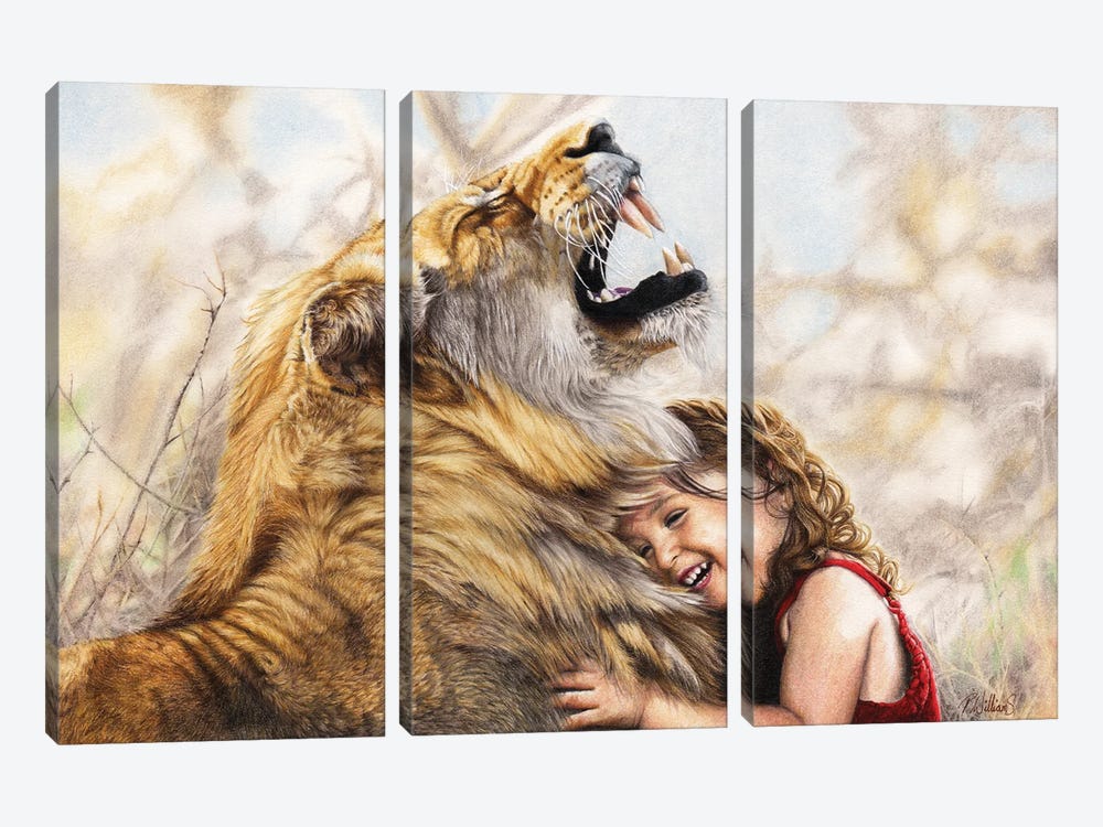 Roaring With Laughter by Peter Williams 3-piece Canvas Print