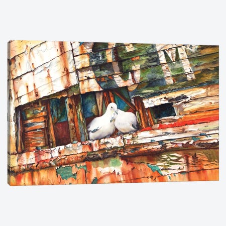 The Dove Boat Canvas Print #PWI37} by Peter Williams Canvas Artwork