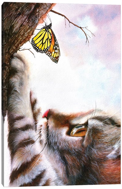 Fascination Canvas Art Print - Monarch Butterflies