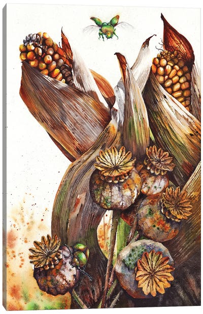 Life Goes On Canvas Art Print - Corn Art