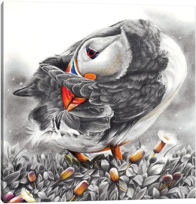 Putting On The Ritz Canvas Art Print - Puffin Art