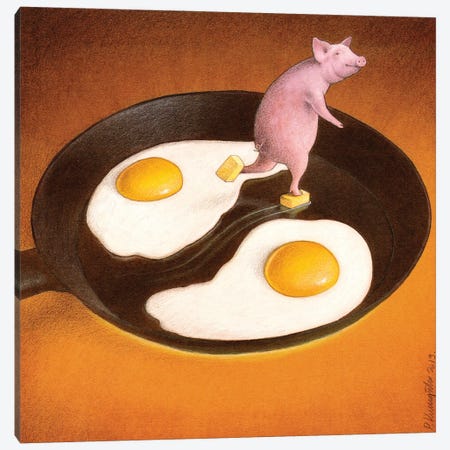 Eggs With Bacon Canvas Print #PWK10} by Pawel Kuczynski Art Print
