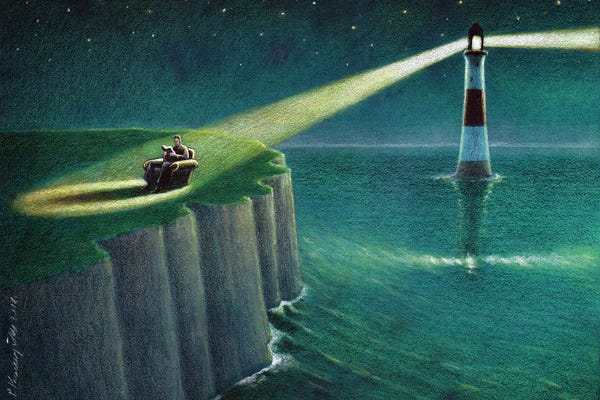 Reading: Lighthouse by Pawel Kuczynski