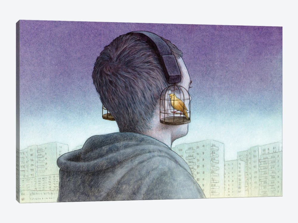 Headphones by Pawel Kuczynski 1-piece Canvas Print