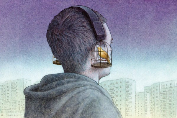Similar To Banksy: Headphones by Pawel Kuczynski