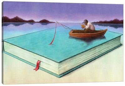 Fishing Canvas Art Print - Pawel Kuczynski