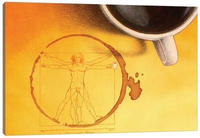 Coffee Man Canvas Art Print - Pawel Kuczynski