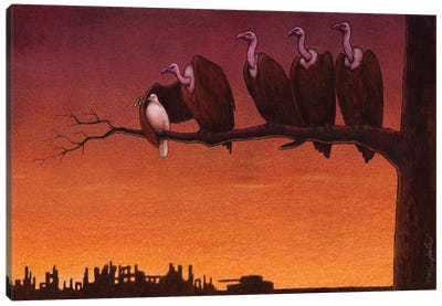 Integration Canvas Art Print - Vultures