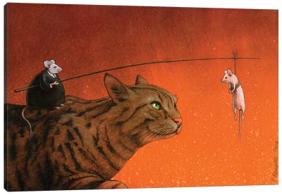 Fat Mouse Canvas Art Print - Pawel Kuczynski