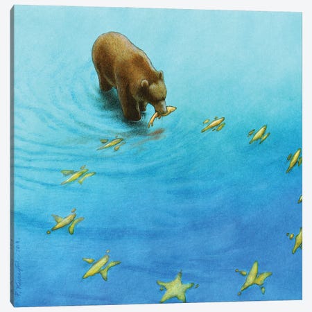 Eu Fishing Canvas Print #PWK33} by Pawel Kuczynski Art Print