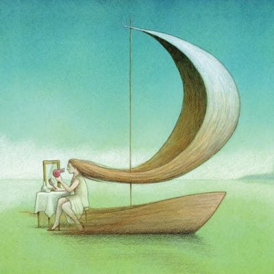 Woman by Pawel Kuczynski framed canvas print