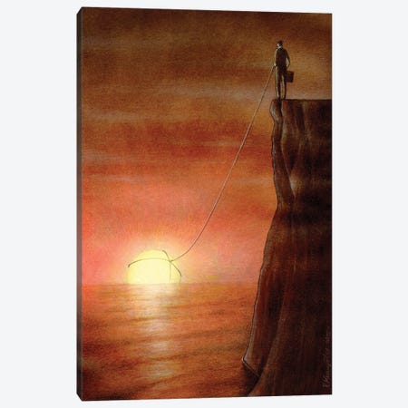 Sunset Canvas Print #PWK47} by Pawel Kuczynski Canvas Art Print