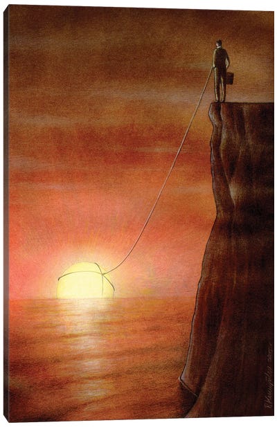 Sunset Canvas Art Print - Pawel Kuczynski