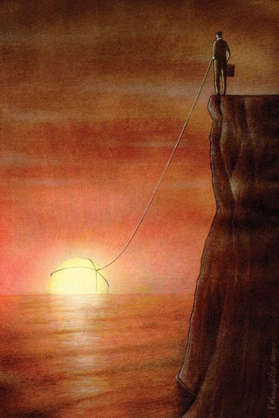 Cliffs: Sunset by Pawel Kuczynski