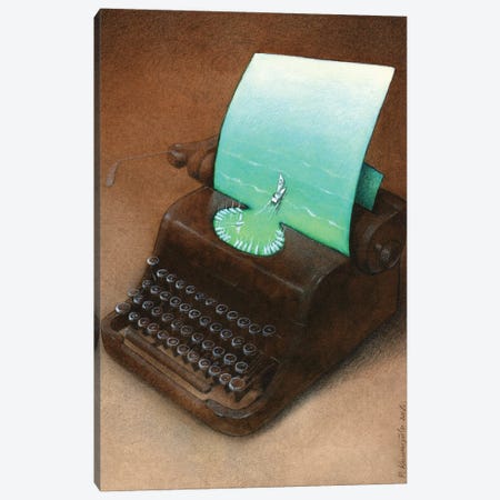 Typewriter Canvas Print #PWK48} by Pawel Kuczynski Canvas Art
