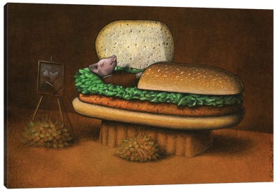 Coffin Canvas Art Print - Sandwiches