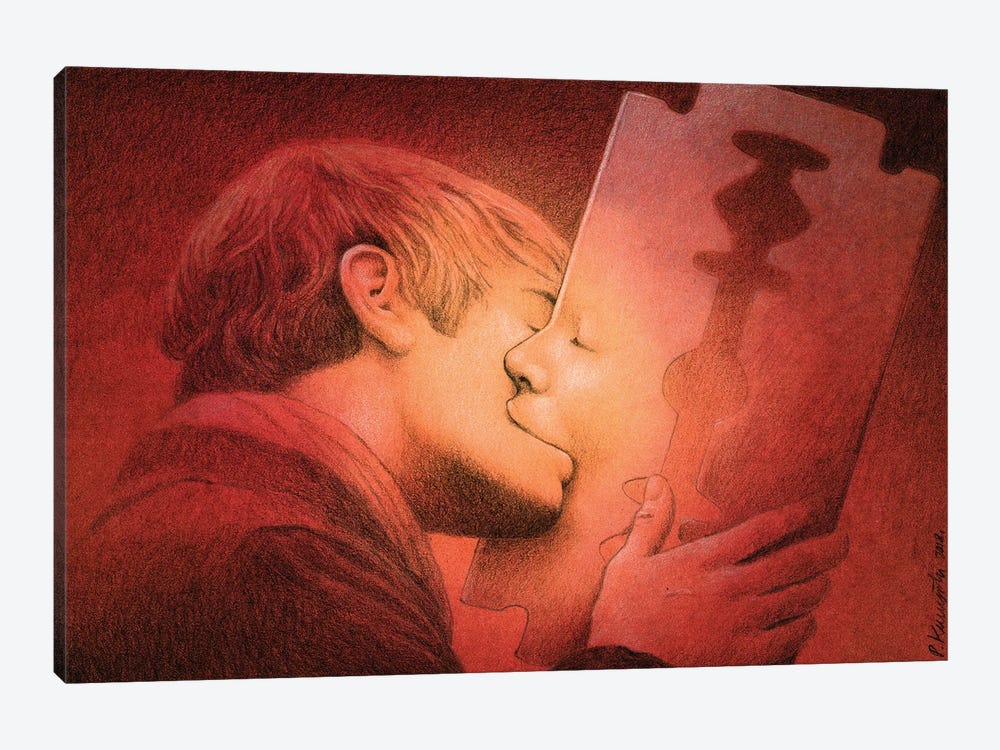 Kiss by Pawel Kuczynski 1-piece Canvas Print