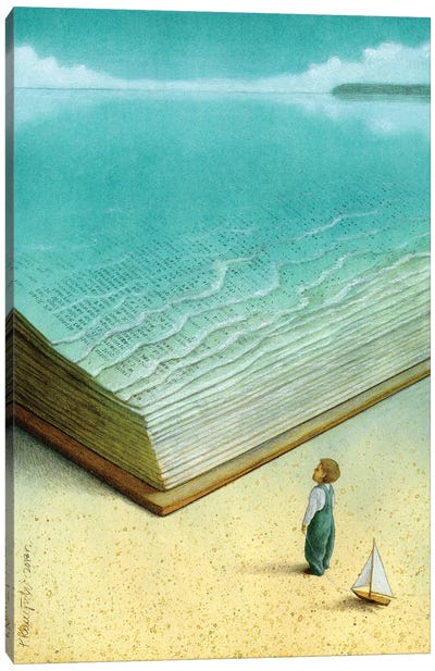 Ocean Canvas Art Print - Novels & Scripts