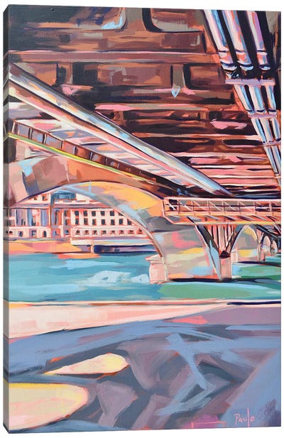 Pont Wilson Canvas Art Print - Pops of Pink