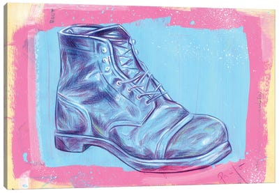 Swift Kick Canvas Art Print - Boots