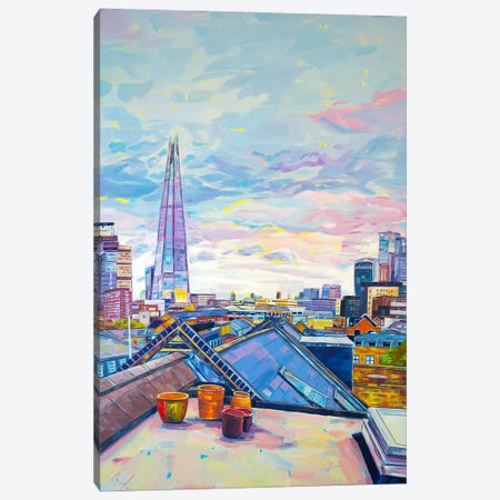London Rooftops Canvas Print #PWL37} by Paul Ward Art Print