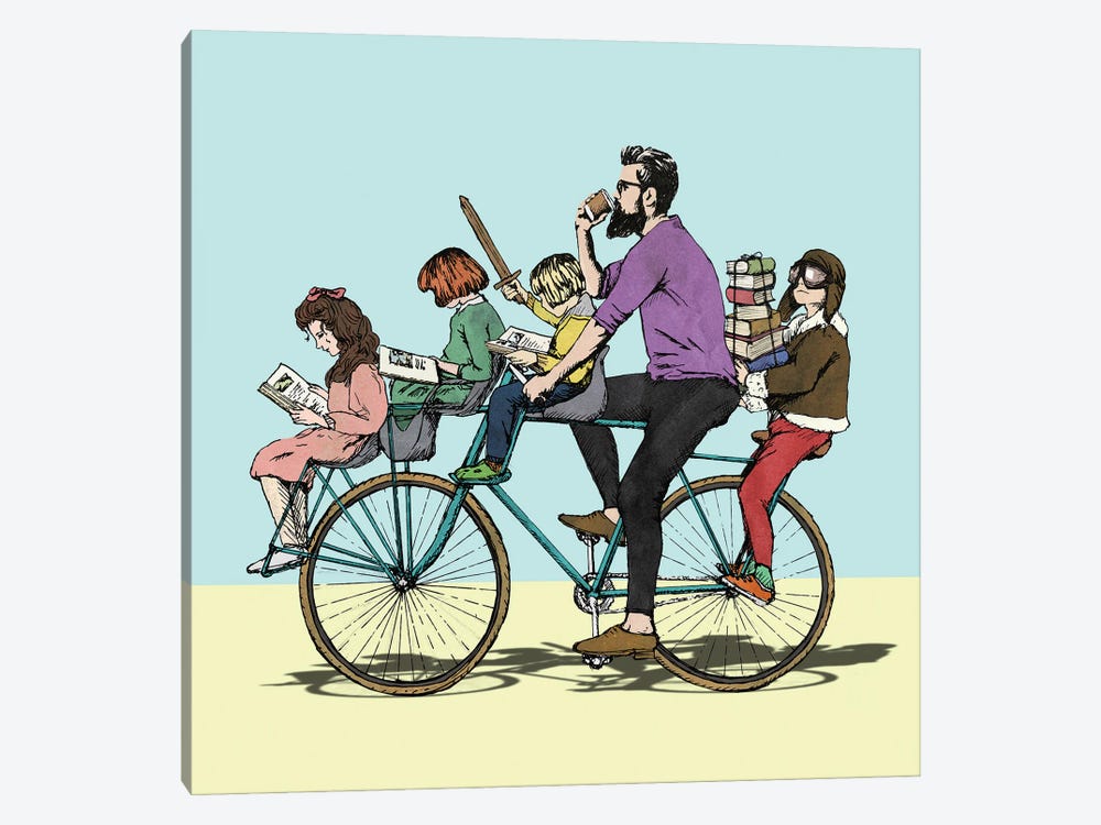 The Bibliobike by Peter Walters 1-piece Canvas Artwork