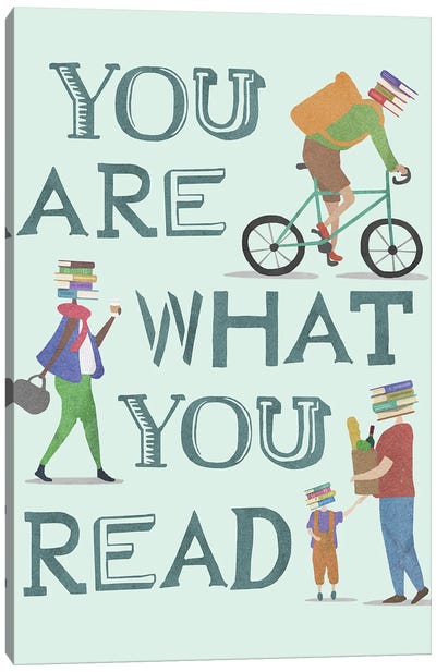 You Are What You Read Canvas Art Print - Reading Nook