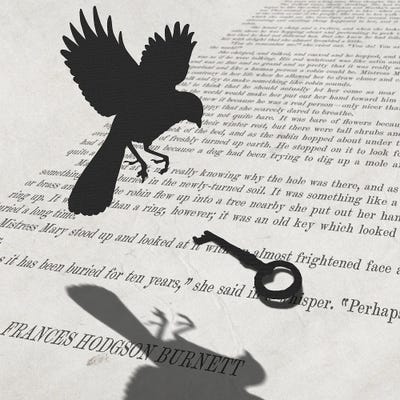 The Secret Garden by Peter Walters framed canvas print