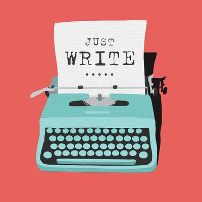 Just Write by Peter Walters art print