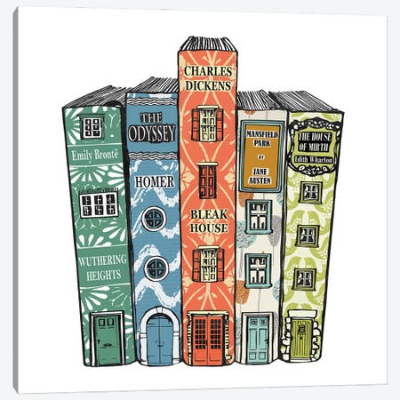 Homely Books Canvas Print #PWR44} by Peter Walters Canvas Artwork