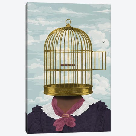 Caged Bird Canvas Print #PWR6} by Peter Walters Canvas Art Print