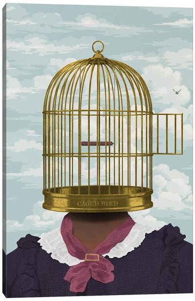 Caged Bird Canvas Art Print - Peter Walters