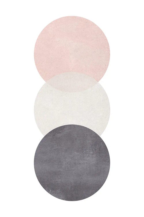 Cotton Pink And Grey Circles