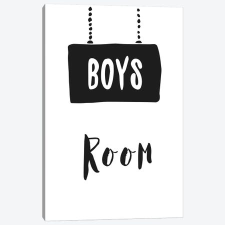 Boys Room Black Canvas Print #PXY101} by Pixy Paper Canvas Art Print