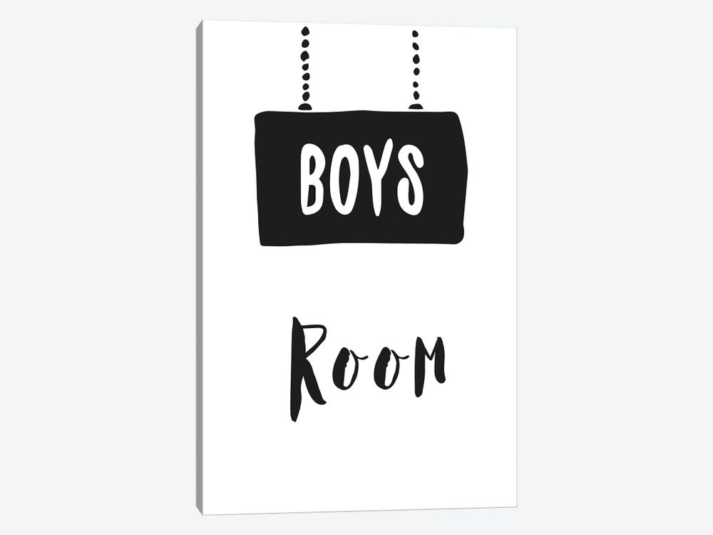 Boys Room Black by Pixy Paper 1-piece Canvas Art