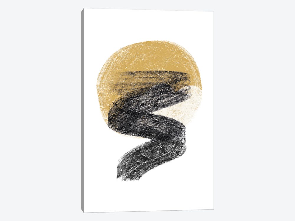 Dalia Chalk Gold Moon Zig by Pixy Paper 1-piece Canvas Artwork