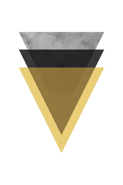 Pixy Paper: Geometric Mustard And Black Triangles by Pixy Paper