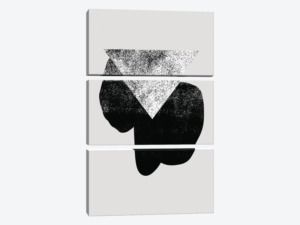 Graffiti Black And Grey Triangle by Pixy Paper 3-piece Art Print