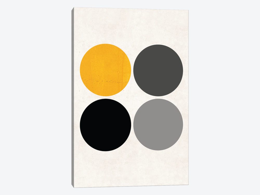 Circles Mustard by Pixy Paper 1-piece Art Print