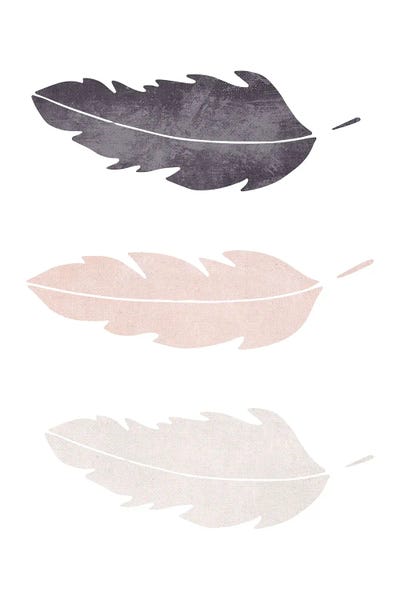 Feathers: Feathers Pink Cotton by Pixy Paper