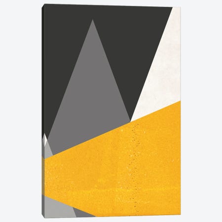 Large Triangles Mustard Canvas Print #PXY1084} by Pixy Paper Canvas Art