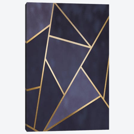 Lux Navy And Gold Geo Canvas Print #PXY1089} by Pixy Paper Art Print