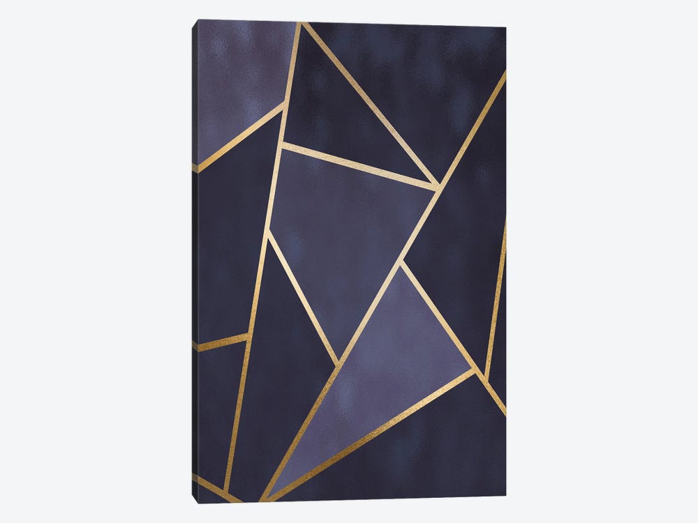Lux Navy And Gold Geo by Pixy Paper 1-piece Canvas Wall Art