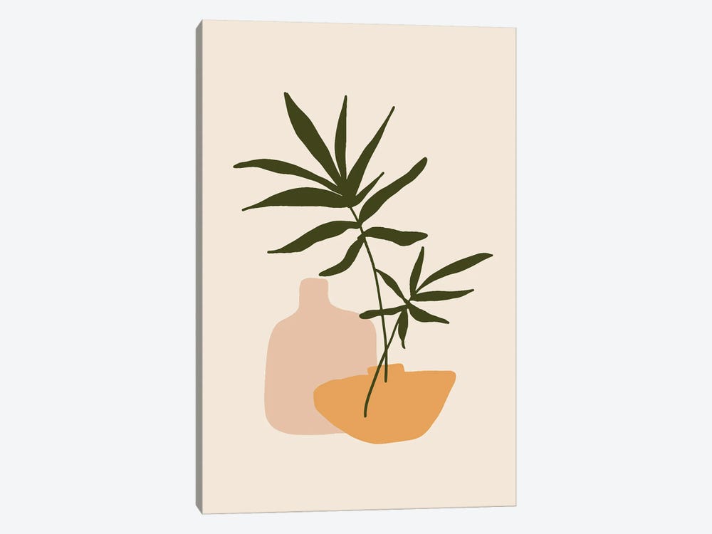 Mica Plant Pots Beige I by Pixy Paper 1-piece Canvas Art Print
