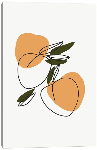 Mica Apricots III Canvas Art Print - Minimalist Kitchen Art
