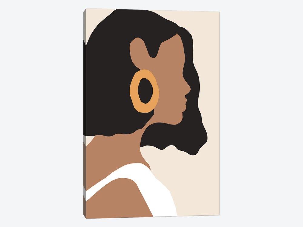 Mica Girl With Earring VI by Pixy Paper 1-piece Canvas Wall Art